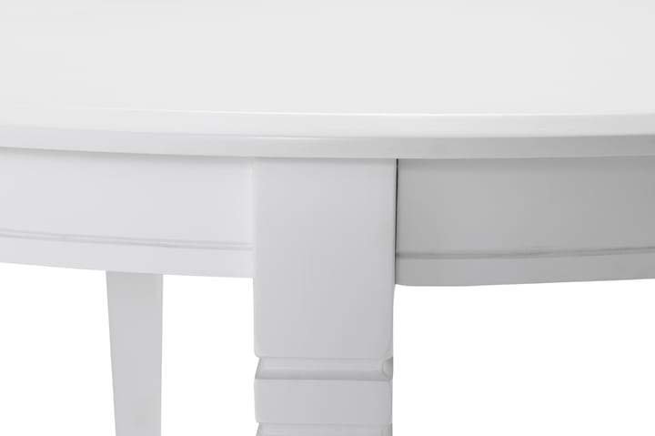 LEVIDE Förlängningsbart Matbord 150 Oval Vit - Möbler - Matplats - Matbord & köksbord