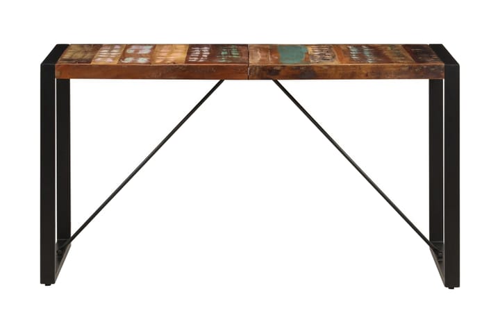 Matbord 140x70x75 cm massivt återvunnet trä - Flerfärgad - Möbler - Matplats - Matbord & köksbord