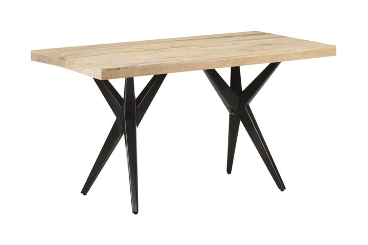 Matbord 140x70x76 cm grovt mangoträ - Brun - Möbler - Matplats - Matbord & köksbord