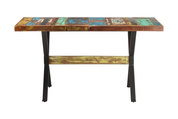 Matbord 140x70x76 cm massivt återvunnet trä - Flerfärgad - Möbler - Matplats - Matbord & köksbord