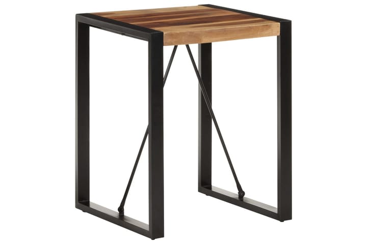Matbord 60x60x75 cm massivt akaciaträ med sheshamyta - Svart - Möbler - Matplats - Matbord & köksbord
