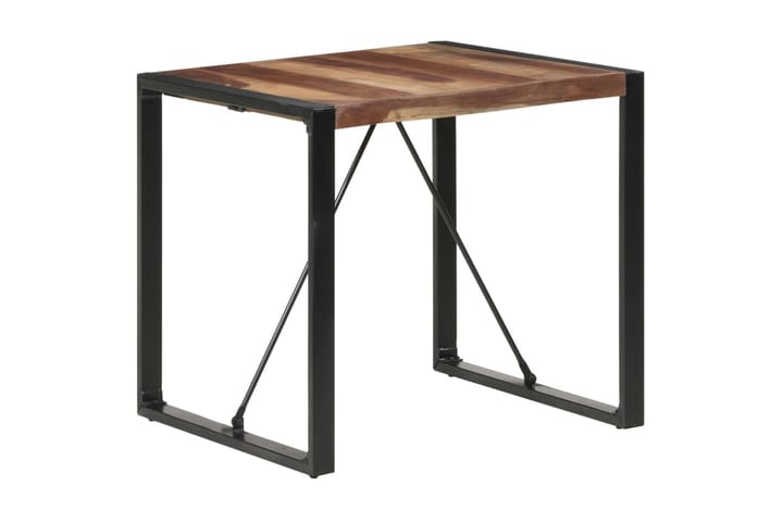 Matbord 80x80x75 cm massivt trä med sheshamfinish - Brun - Möbler - Matplats - Matbord & köksbord