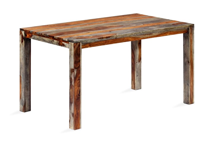 Matbord grå 140x70x76 cm massivt sheshamträ - Grå - Möbler - Matplats - Matbord & köksbord