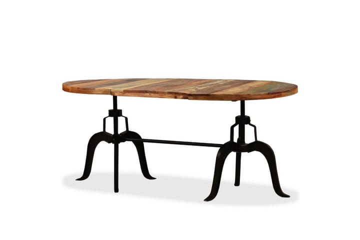Matbord massivt återvunnet trä och stål 180 cm - Brun - Möbler - Matplats - Matbord & köksbord