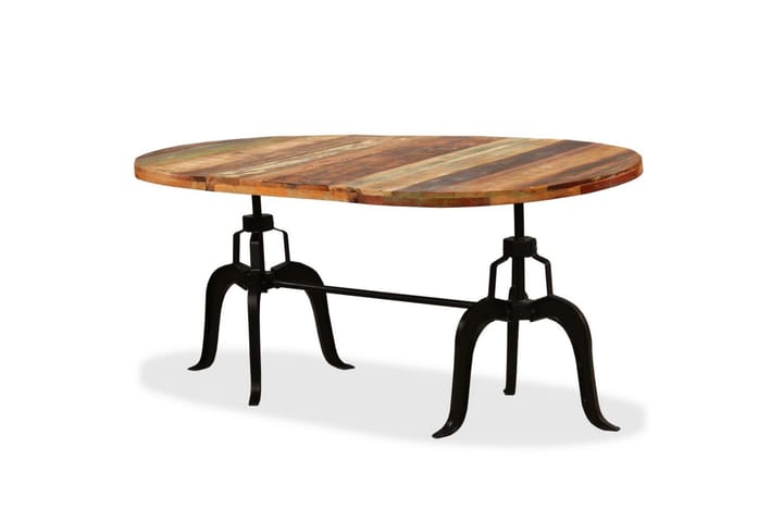 Matbord massivt återvunnet trä och stål 180 cm - Brun - Möbler - Matplats - Matbord & köksbord