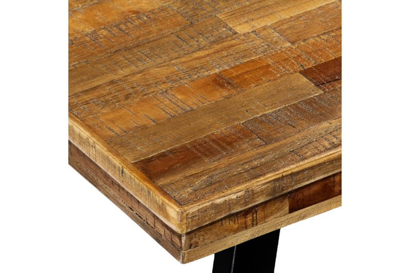 Matbord massivt teakträ och stål 180x90x76 cm - Brun - Möbler - Matplats - Matbord & köksbord