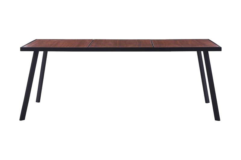 Matbord mörkt trä och svart 200x100x75 cm MDF