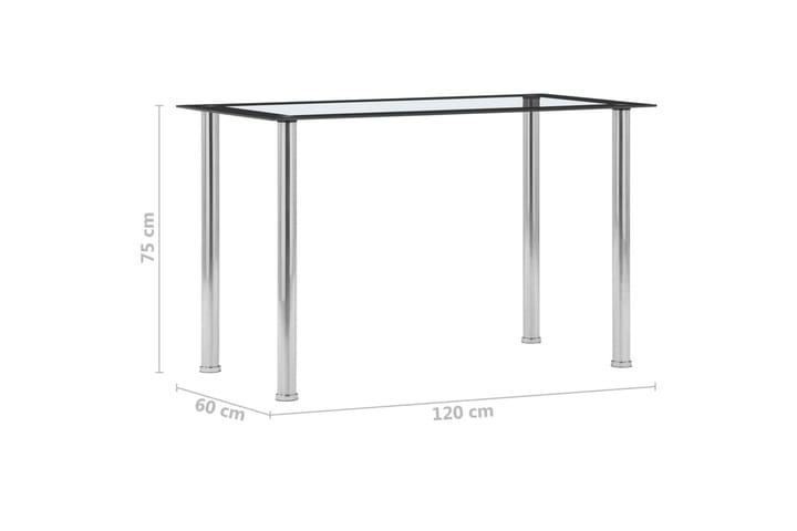 Matbord svart och transparent 120x60x75 cm härdat glas - Svart - Möbler - Matplats - Matbord & köksbord