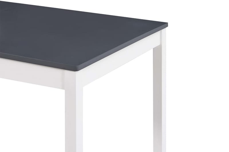 Matbord vit och grå 180x90x73 cm furu - Grå - Möbler - Matplats - Matbord & köksbord