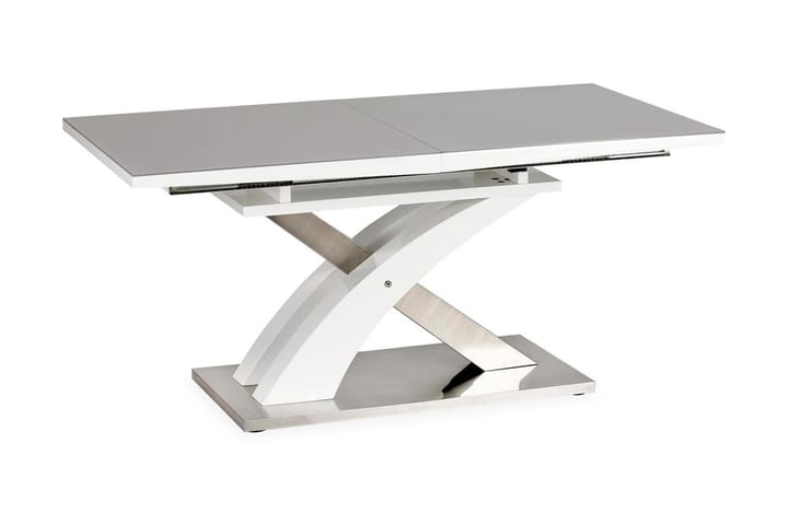 MAYORGA Förlängningsbart Matbord 160 Grå/Vit - Möbler - Matplats - Matbord & köksbord