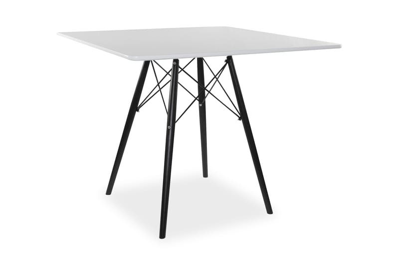 NANBERGA Matbord 90 cm Vit/Svart - Möbler - Matplats - Matbord & köksbord