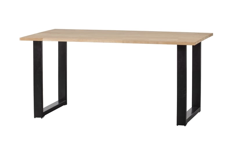 TABEA Matbord U-Formade Ben 180 cm Obehandlat Ek/Svart - Möbler - Matplats - Matbord & köksbord