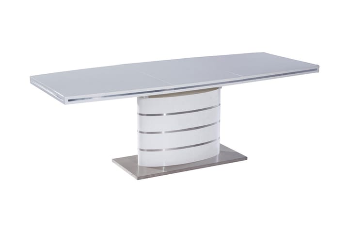 TOTTEA Förlängningsbart Matbord 160 cm Vit/Silver - Möbler - Matplats - Matbord & köksbord