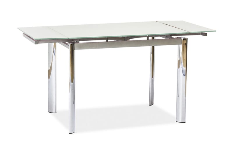 UANUCA Förlängningsbart Matbord 100 cm Glas/Vit/Silver - Möbler - Matplats - Matbord & köksbord