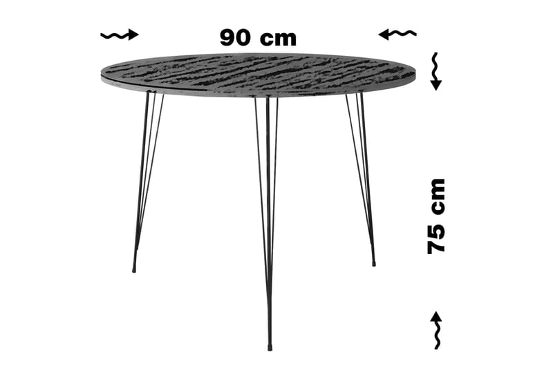 YASHIA Bord 90 cm Ek - Möbler - Matplats - Matbord & köksbord