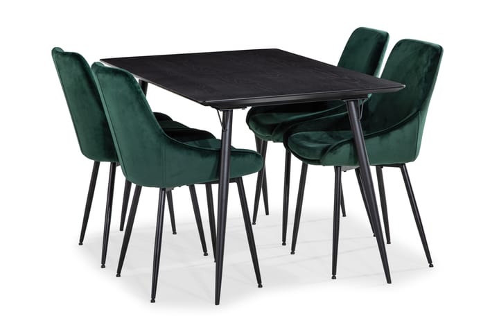 BARRY Matgrupp 140 Svart + 4 VIKEN Köksstol - Möbler - Matplats - Matgrupp & matbord med stolar