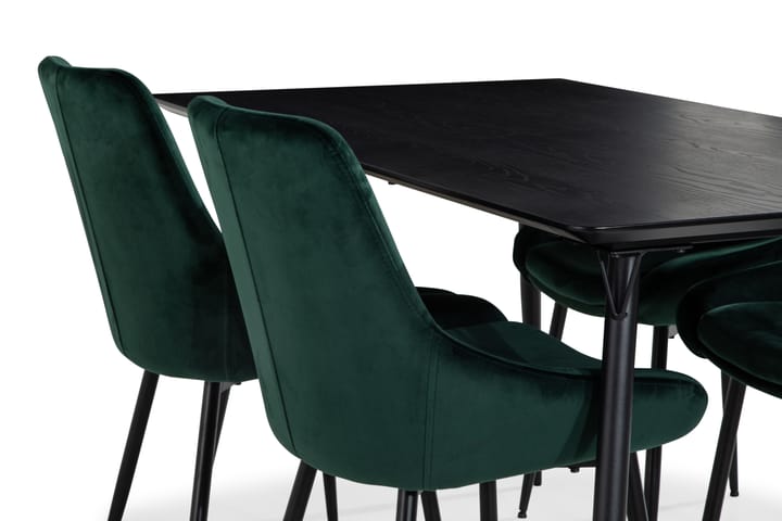 BARRY Matgrupp 140 Svart + 4 VIKEN Köksstol - Möbler - Matplats - Matgrupp & matbord med stolar