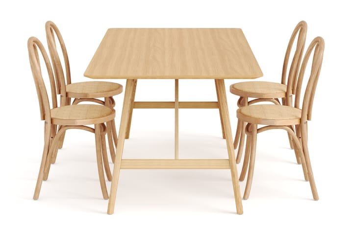 HULSIG Matbord 180 cm med NELLESTIEN Matstolar - Möbler - Matplats - Matgrupp & matbord med stolar