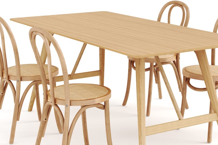 HULSIG Matbord 180 cm med NELLESTIEN Matstolar - Möbler - Matplats - Matgrupp & matbord med stolar