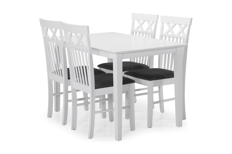 MELROSE Matbord + 4 REDMOND Stol Vit - Möbler - Matplats - Matgrupp & köksgrupp
