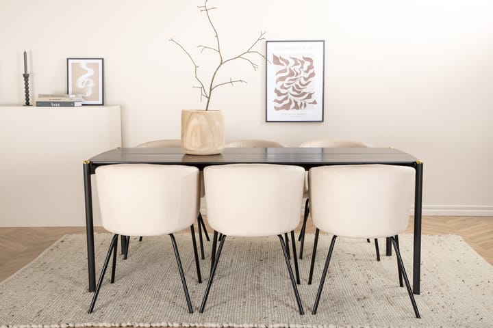 PEDER Matbord med 6st BERIT Matstol - Möbler - Matplats - Matgrupp & köksgrupp