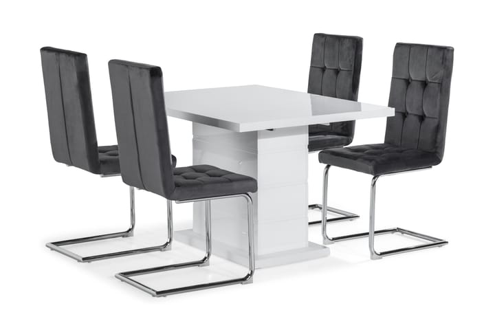 RATLIFF Matbord 120 cm 4 Gining chair, velvet HLR-21 - Möbler - Vardagsrum - Soffbord & vardagsrumsbord - Soffbord