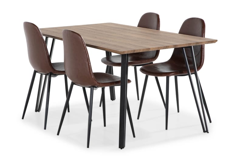 SWEETPO Matgrupp med 4 NIKOLAS Stol - Möbler - Matplats - Matgrupp & matbord med stolar