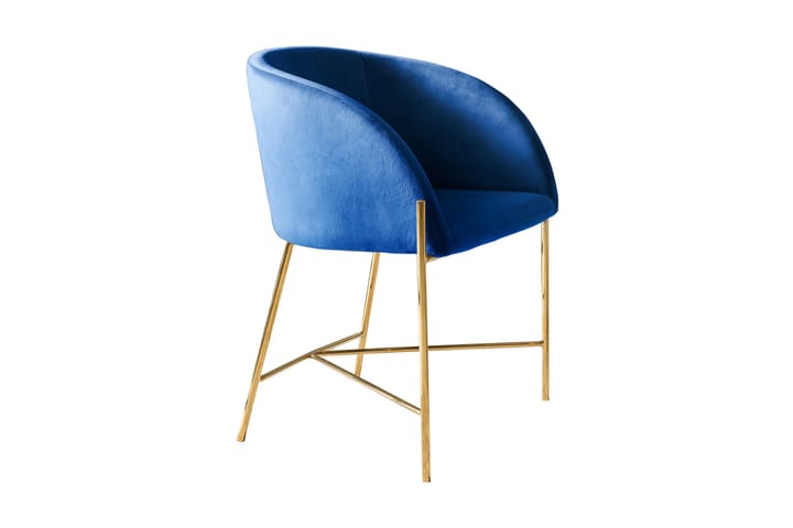 Matstol blue velvet with armrests