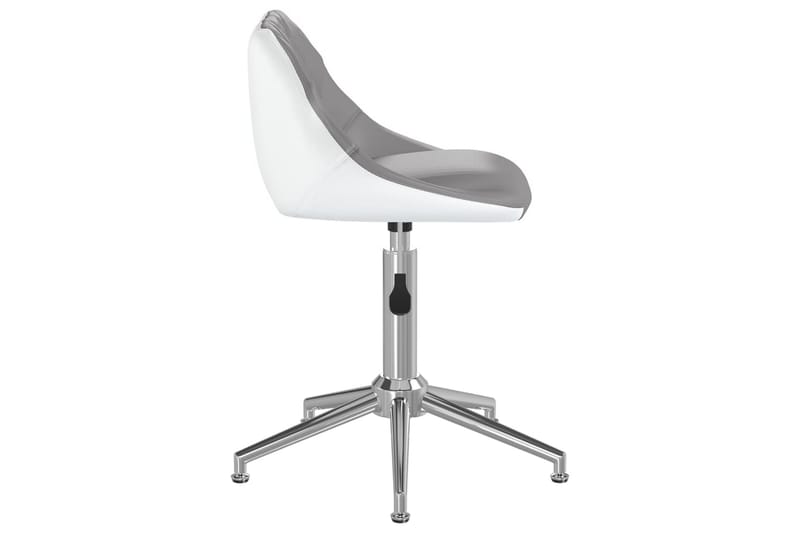 Kontorsstol snurrbar grå och vit konstläder - Flerfärgad - Möbler - Hemmakontor - Kontorsstol
