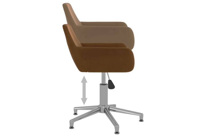Snurrbar kontorsstol brun sammet - Brun - Möbler - Hemmakontor - Kontorsstol