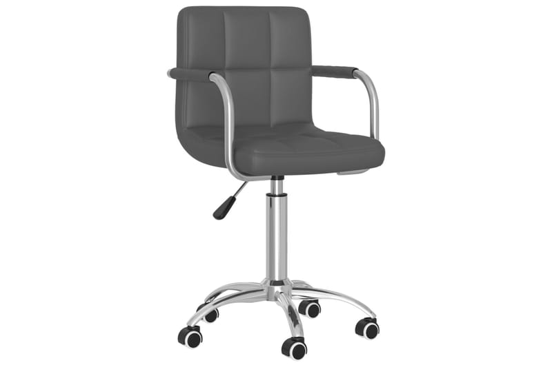 Snurrbar kontorsstol grå konstläder - Grå - Möbler - Hemmakontor - Kontorsstol