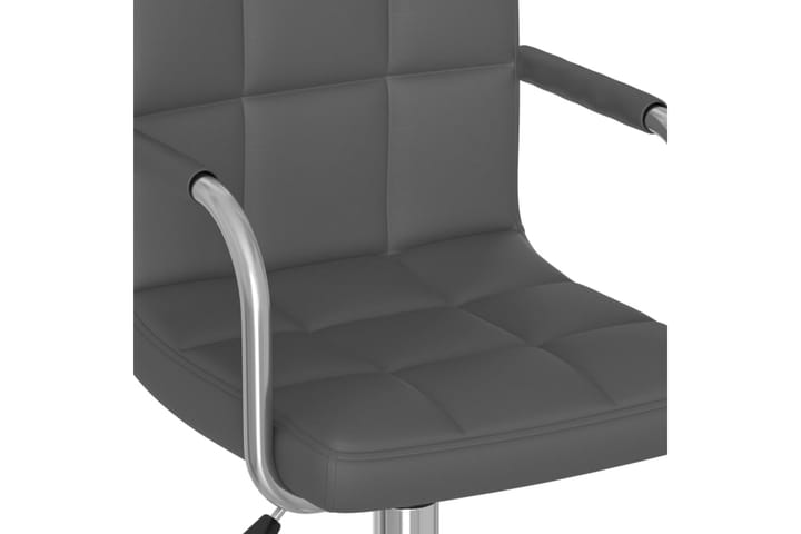 Snurrbar kontorsstol grå konstläder - Grå - Möbler - Hemmakontor - Kontorsstol