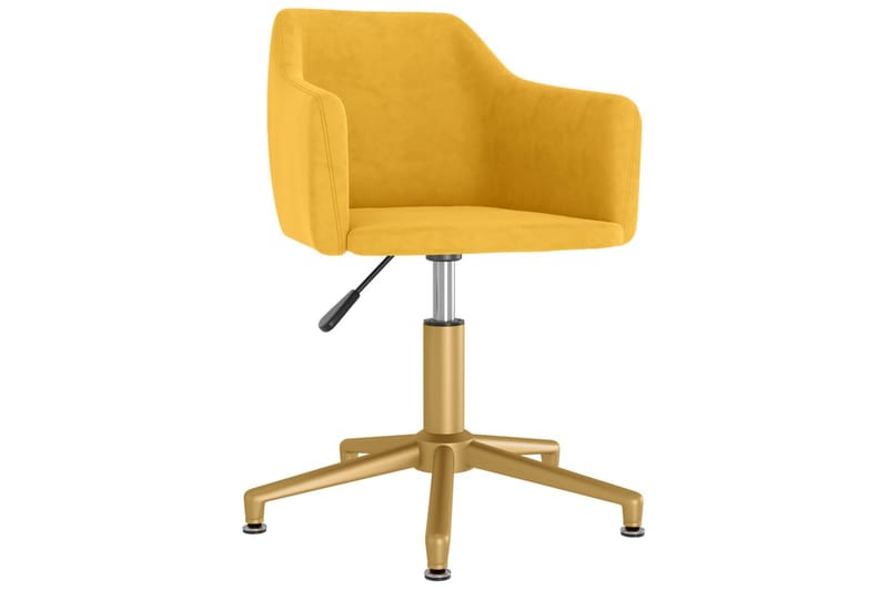 Snurrbar kontorsstol gul sammet - Gul - Möbler - Hemmakontor - Kontorsstol