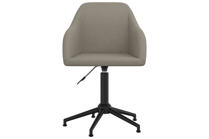 Snurrbar kontorsstol ljusgrå sammet - Grå - Möbler - Hemmakontor - Kontorsstol