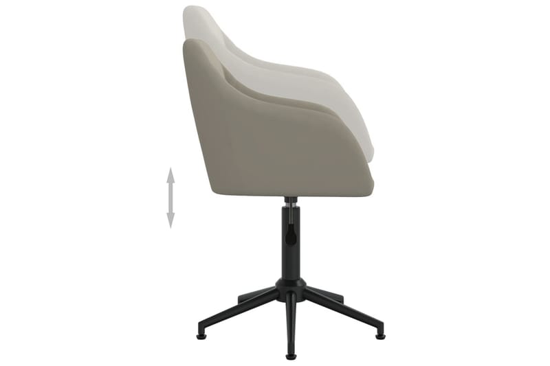 Snurrbar kontorsstol ljusgrå sammet - Grå - Möbler - Hemmakontor - Kontorsstol