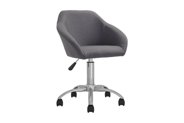 Snurrbar kontorsstol ljusgrå tyg