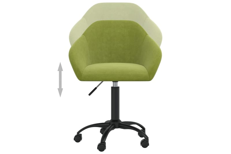 Snurrbar kontorsstol ljusgrön sammet - Grön - Möbler - Hemmakontor - Kontorsstol
