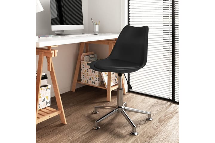Snurrbar kontorsstol svart konstläder - Svart - Möbler - Hemmakontor - Kontorsstol