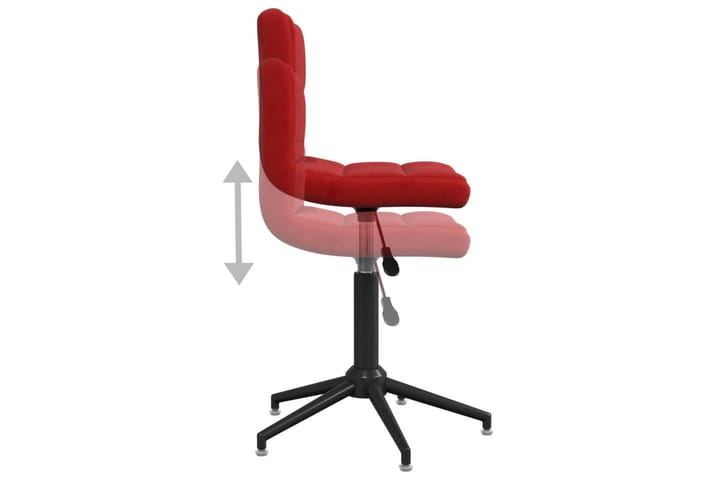 Snurrbar kontorsstol vinröd sammet - Röd - Möbler - Hemmakontor - Kontorsstol