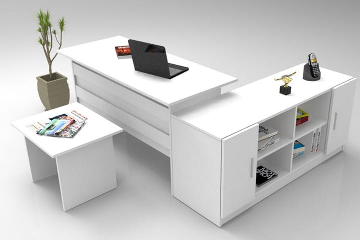 BASTEAD Möbelset Kontor Vit - Möbler - Hemmakontor - Möbelset för kontor