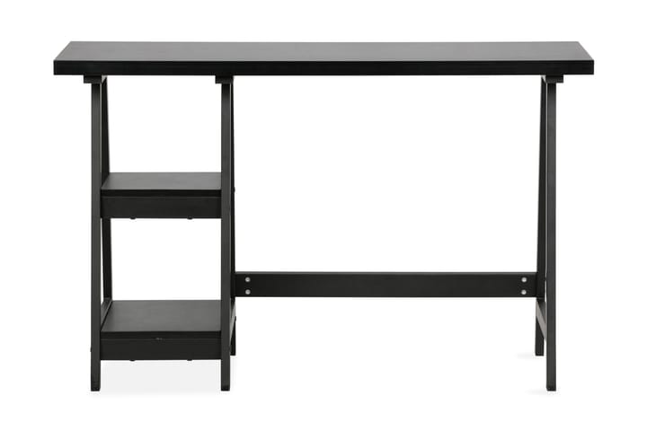 ADNAN Skrivbord 119 cm med Förvaring 2 Hyller Svart - Möbler - Hemmakontor - Skrivbord