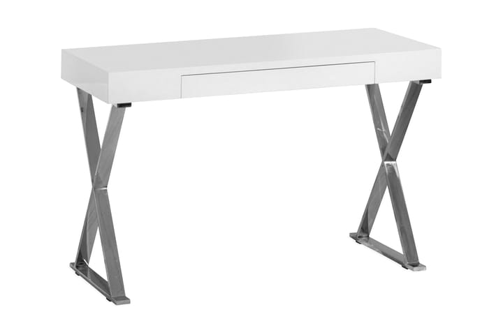 CLAUDIA Skrivbord 120 cm Vit/Krom - Möbler - Hemmakontor - Skrivbord