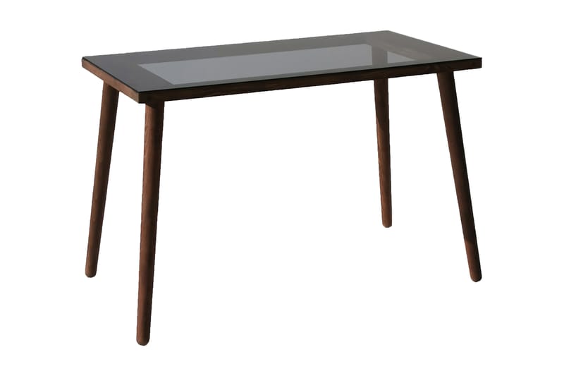 DELARYD Skrivbord 110 cm Glas/Valnötsbrun - Möbler - Bord