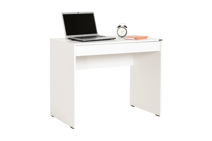 DUMELE Skrivbord 90 cm med Förvaring Låda Vit - Möbler - Hemmakontor - Skrivbord