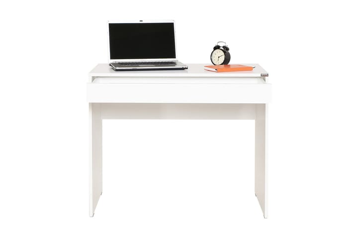 DUMELE Skrivbord 90 cm med Förvaring Låda Vit - Möbler - Hemmakontor - Skrivbord