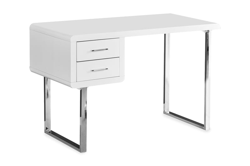 ELDRON Skrivbord 120 cm med Förvaring 2 Lådor Vit - Möbler - Hemmakontor - Skrivbord
