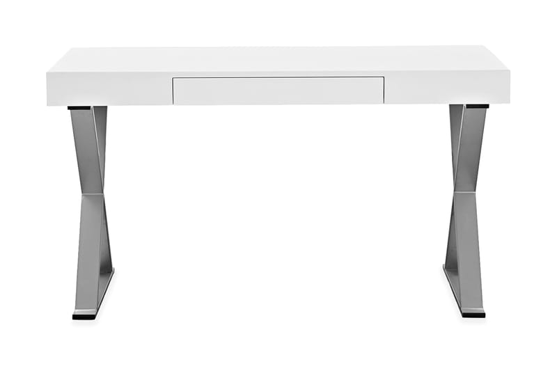 FASO Skrivbord 120 cm med Förvaring Låda Vit/Krom - Möbler - Hemmakontor - Skrivbord
