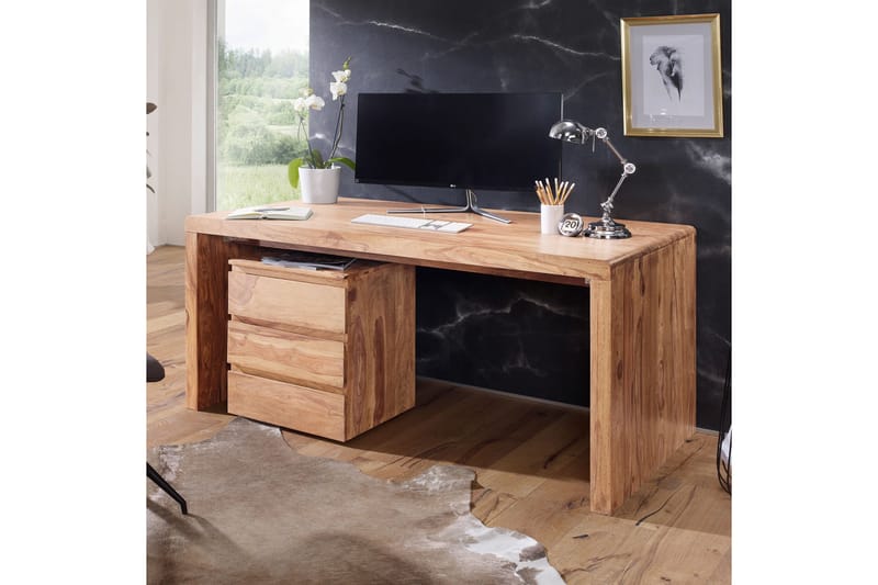 GWLEDIG Skrivbord 160 cm Massivt Trä - Möbler - Hemmakontor - Skrivbord