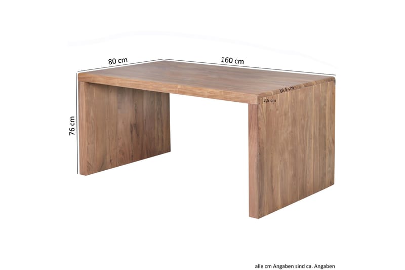 GWLEDIG Skrivbord 160 cm Massivt Trä - Möbler - Hemmakontor - Skrivbord