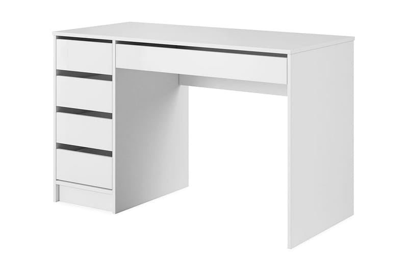 HARRIETTE Skrivbord 120 cm med Förvaring 5 Lådor Vit - Vit - Möbler - Bord